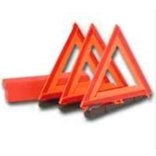 Pm Company PM 449 Warning Triangle Kit, Fluorescent Orange Reflector, Plastic Post 449